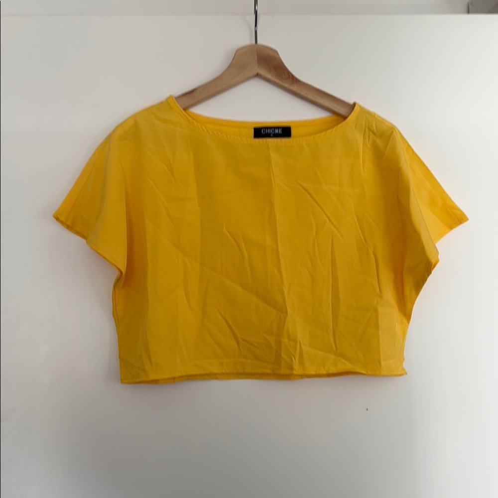 Chic Yellow Crop Top for Effortless Style